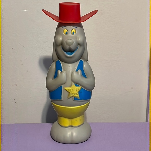Deputy Dawg Bubble Bath Plastic Bottle Terrytoons Soaky True Vintage Houseware - Picture 1 of 6